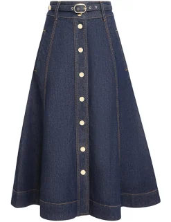 Outlet ZIMMERMANN A Line Denim Skirt