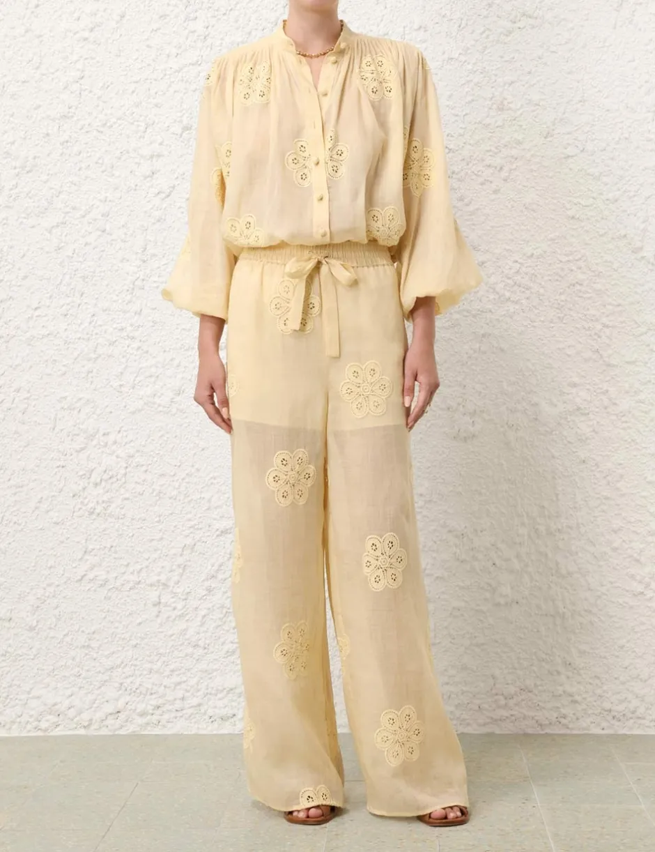 New ZIMMERMANN Acadian Embroidered Pant