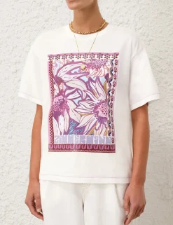 Clearance ZIMMERMANN Acadian Printed Relaxed Tee