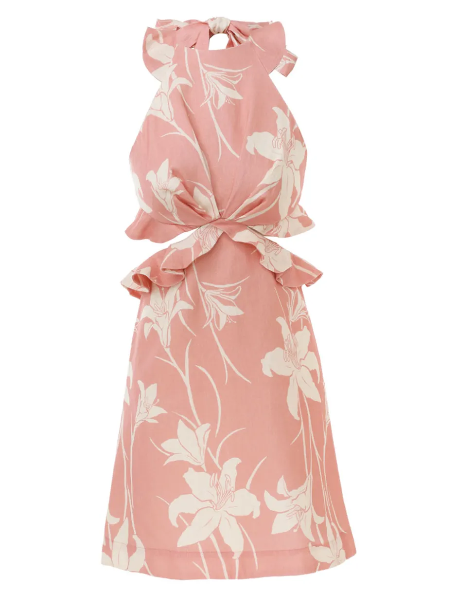 Clearance ZIMMERMANN Acadian Tie Back Mini Dress