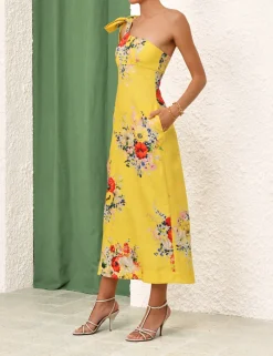 Clearance ZIMMERMANN Alight Asymmetric Midi Dress