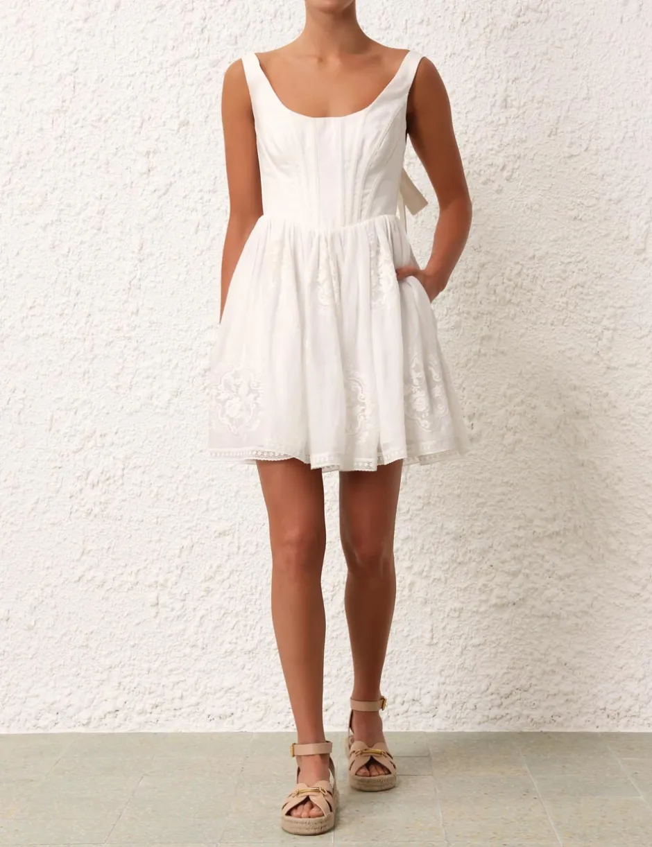 Sale ZIMMERMANN Alight Corset Mini Dress