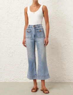 Discount ZIMMERMANN Alight Cropped Flare Jean