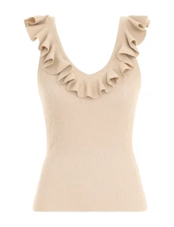 Outlet ZIMMERMANN Alight Frill V-Neck Top