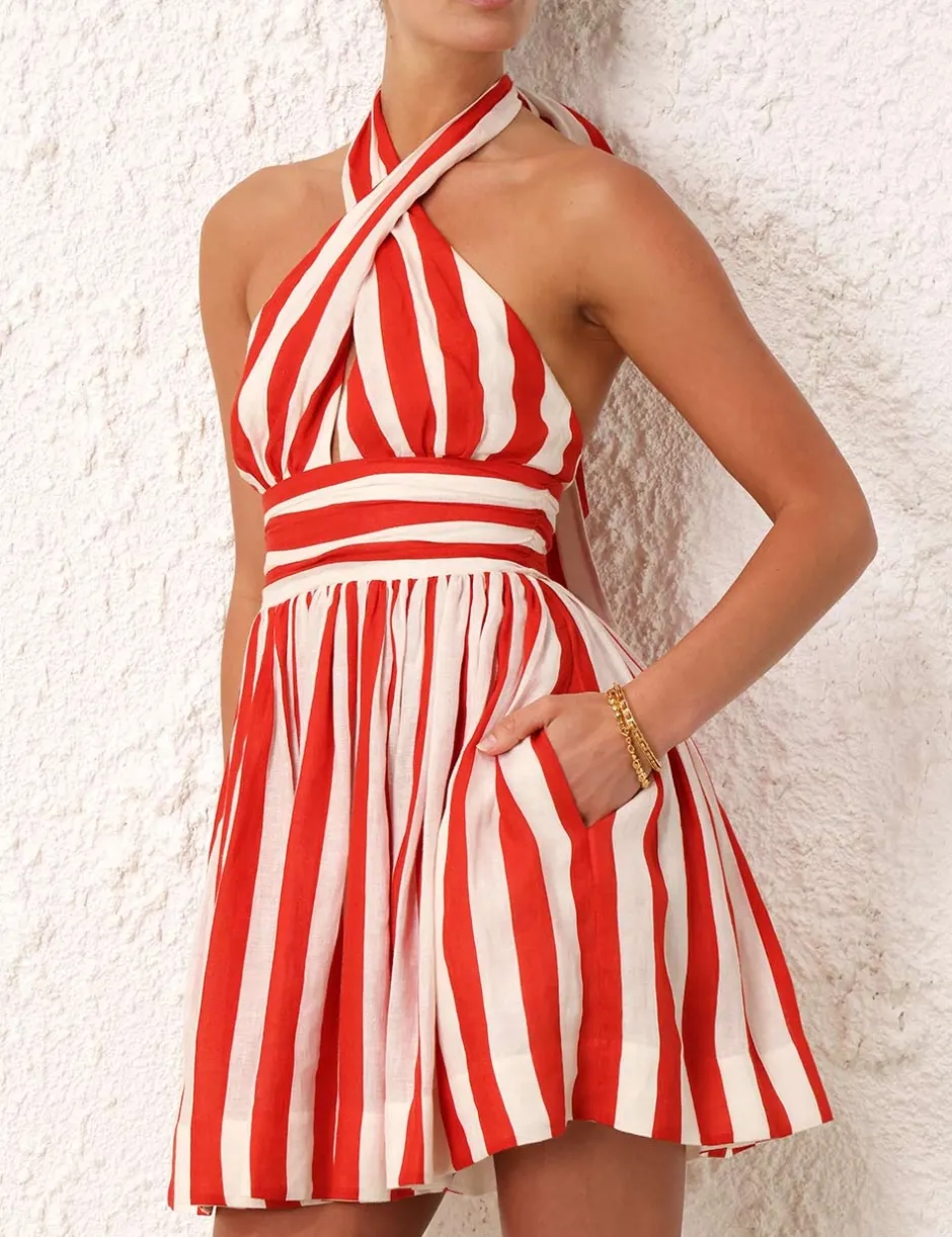 Hot ZIMMERMANN Alight Halter Mini Dress