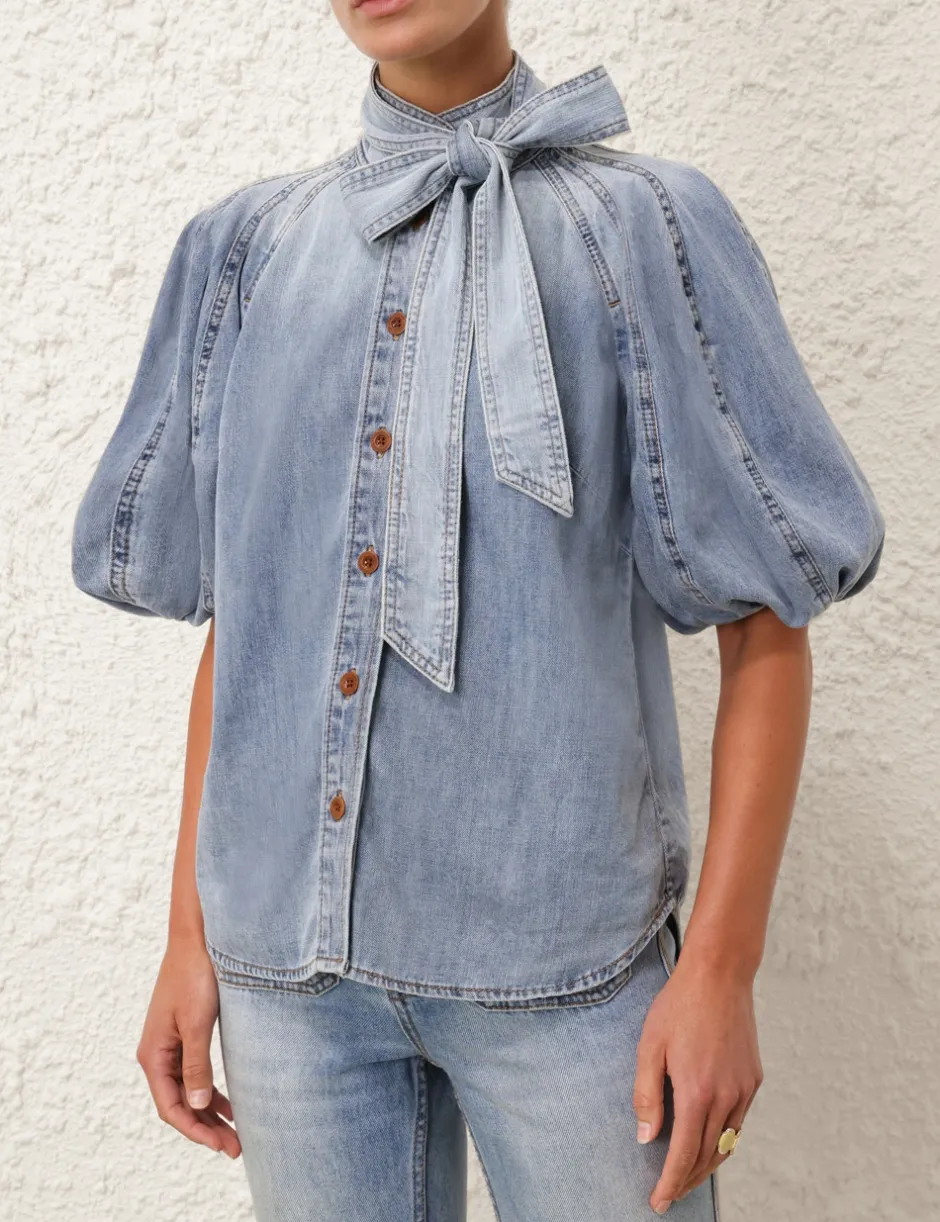 ZIMMERMANN Alight Lantern Sleeve Shirt