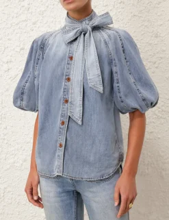 Best ZIMMERMANN Alight Lantern Sleeve Shirt