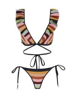 Discount ZIMMERMANN Alight Lurex Knit Wrap Bikini