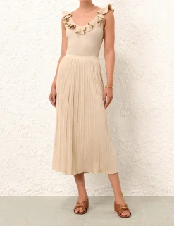 Hot ZIMMERMANN Alight Rib Midi Skirt