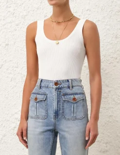 ZIMMERMANN Alight Scoop Neck Tank