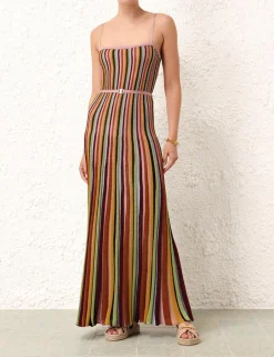 Outlet ZIMMERMANN Alight Stripe Midi Dress