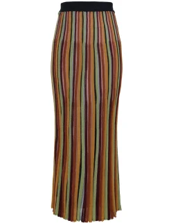 Clearance ZIMMERMANN Alight Stripe Midi Skirt