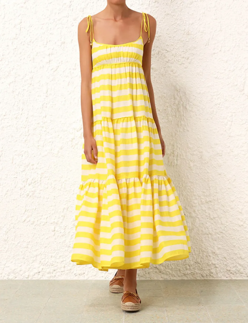 ZIMMERMANN Alight Tie Shoulder Dress