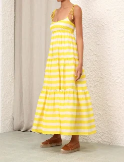 Hot ZIMMERMANN Alight Tie Shoulder Dress
