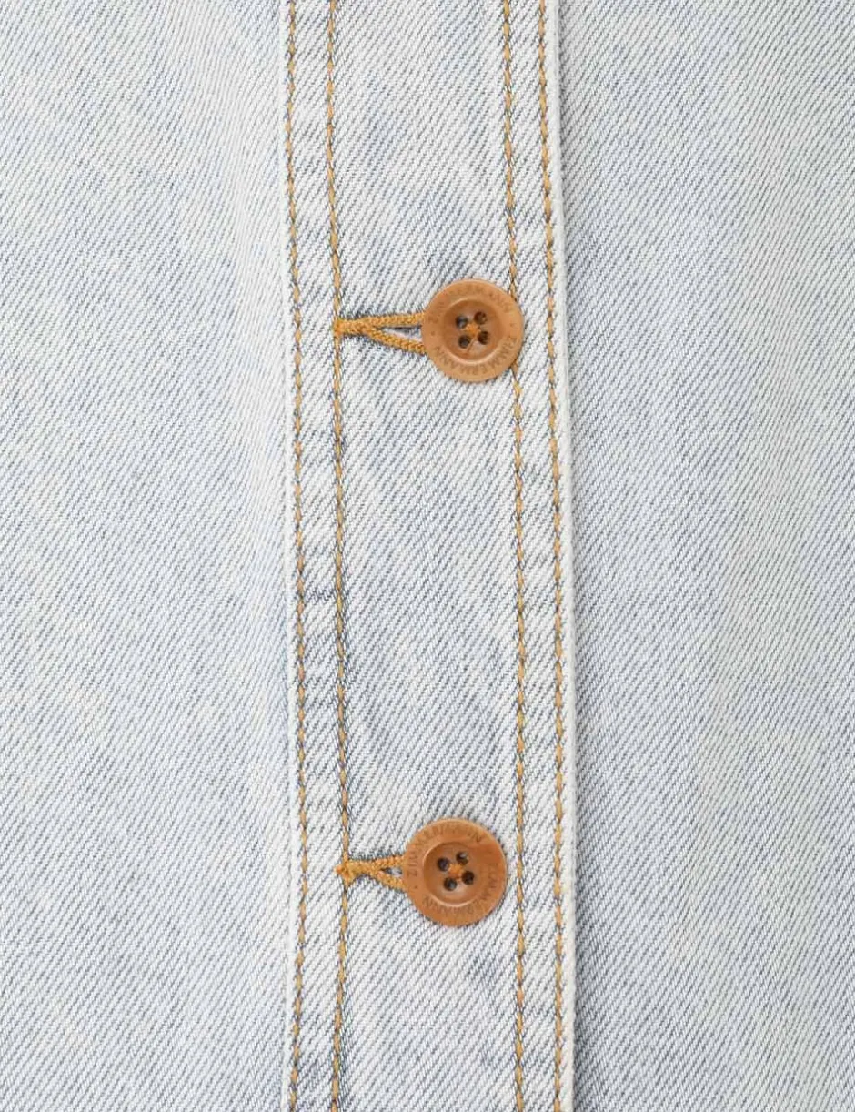 Online ZIMMERMANN August A Line Denim Skirt