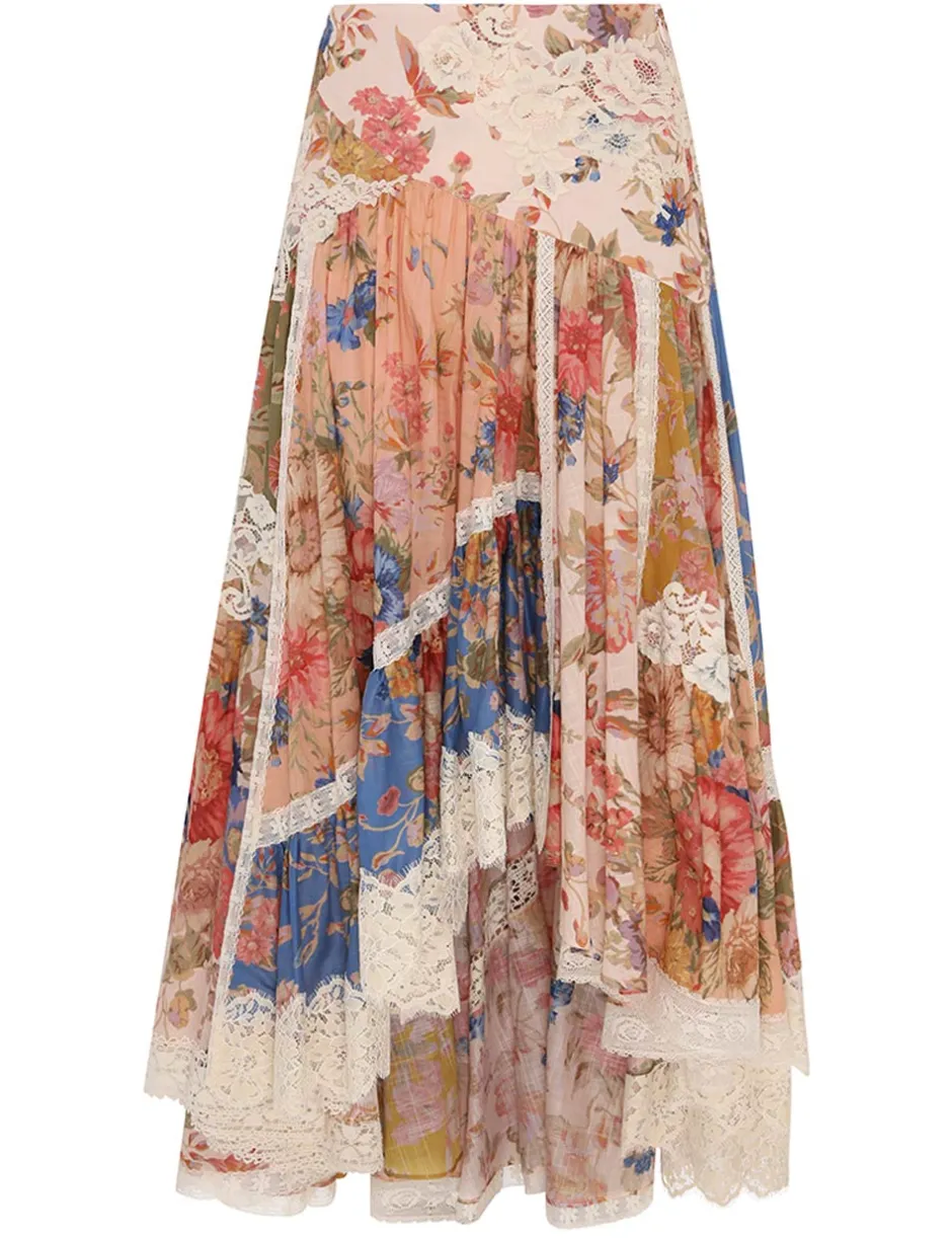 Outlet ZIMMERMANN August Asymmetric Skirt