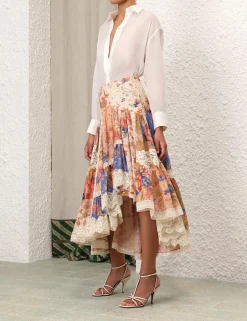 Outlet ZIMMERMANN August Asymmetric Skirt