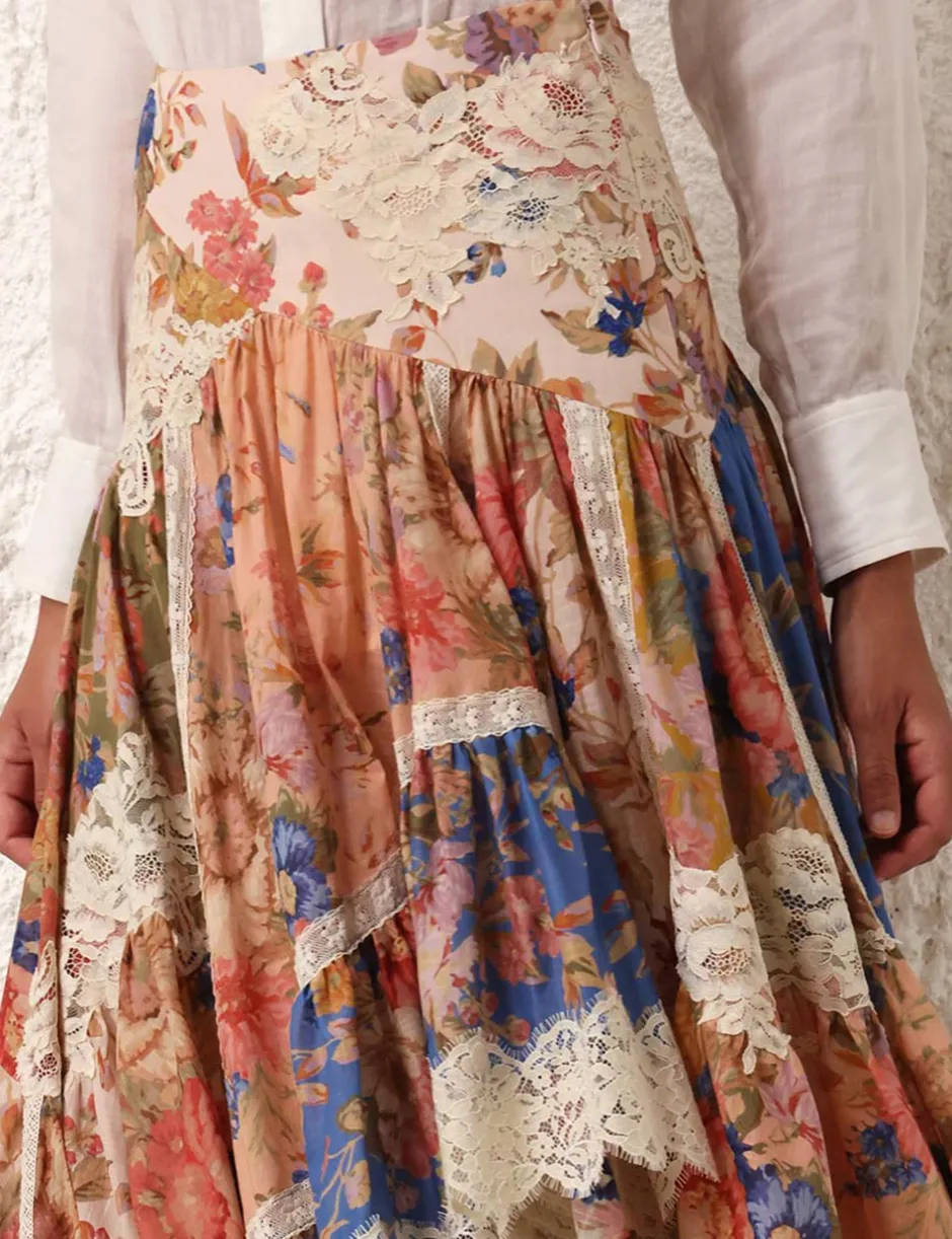 Outlet ZIMMERMANN August Asymmetric Skirt