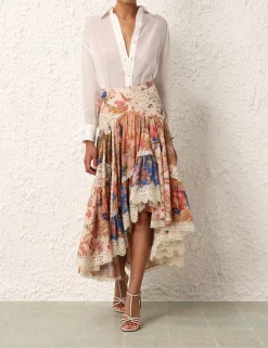 Clearance ZIMMERMANN August Asymmetric Skirt