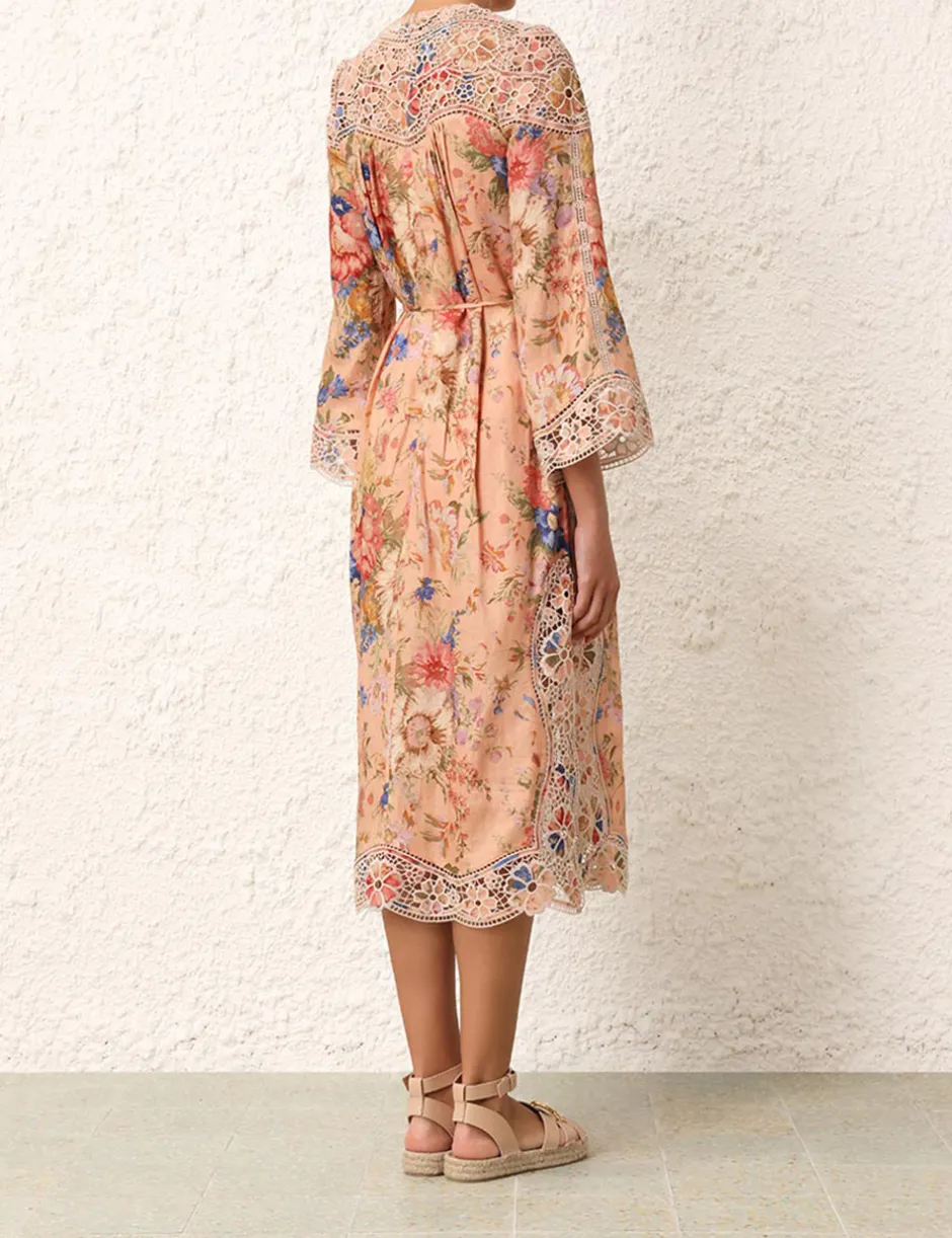 Outlet ZIMMERMANN August Broderie Midi Dress