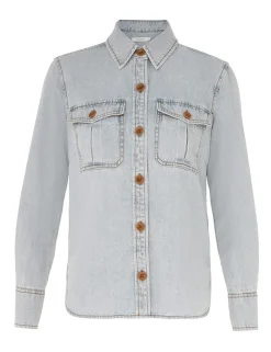 Sale ZIMMERMANN August Denim Body Shirt