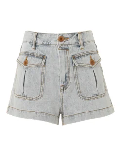 Hot ZIMMERMANN August Denim Mini Short