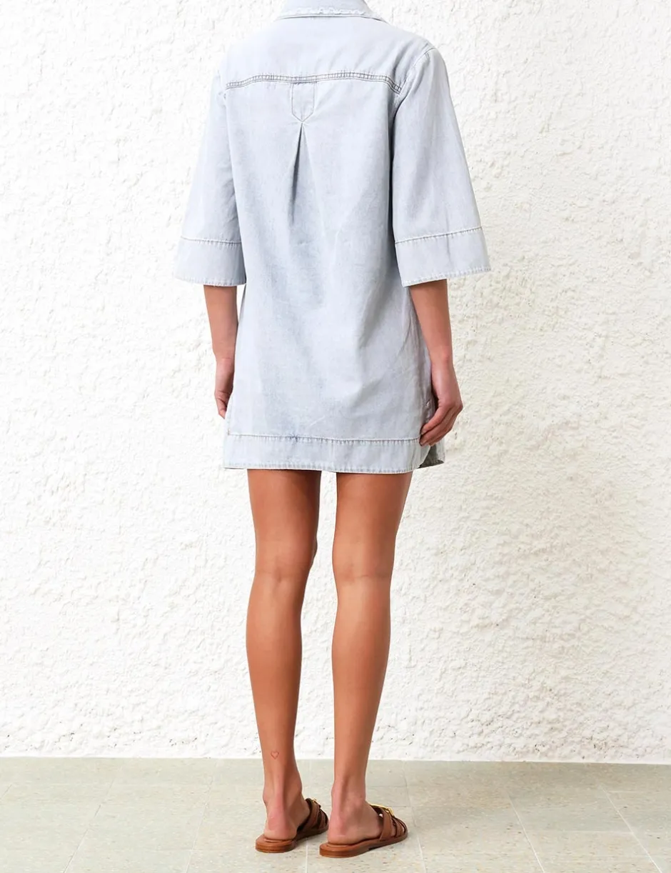 ZIMMERMANN August Denim Tunic Dress