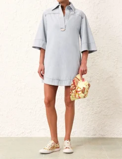 ZIMMERMANN August Denim Tunic Dress