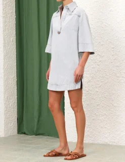 Best ZIMMERMANN August Denim Tunic Dress