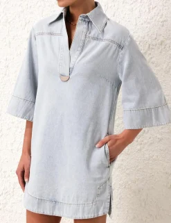 Best ZIMMERMANN August Denim Tunic Dress