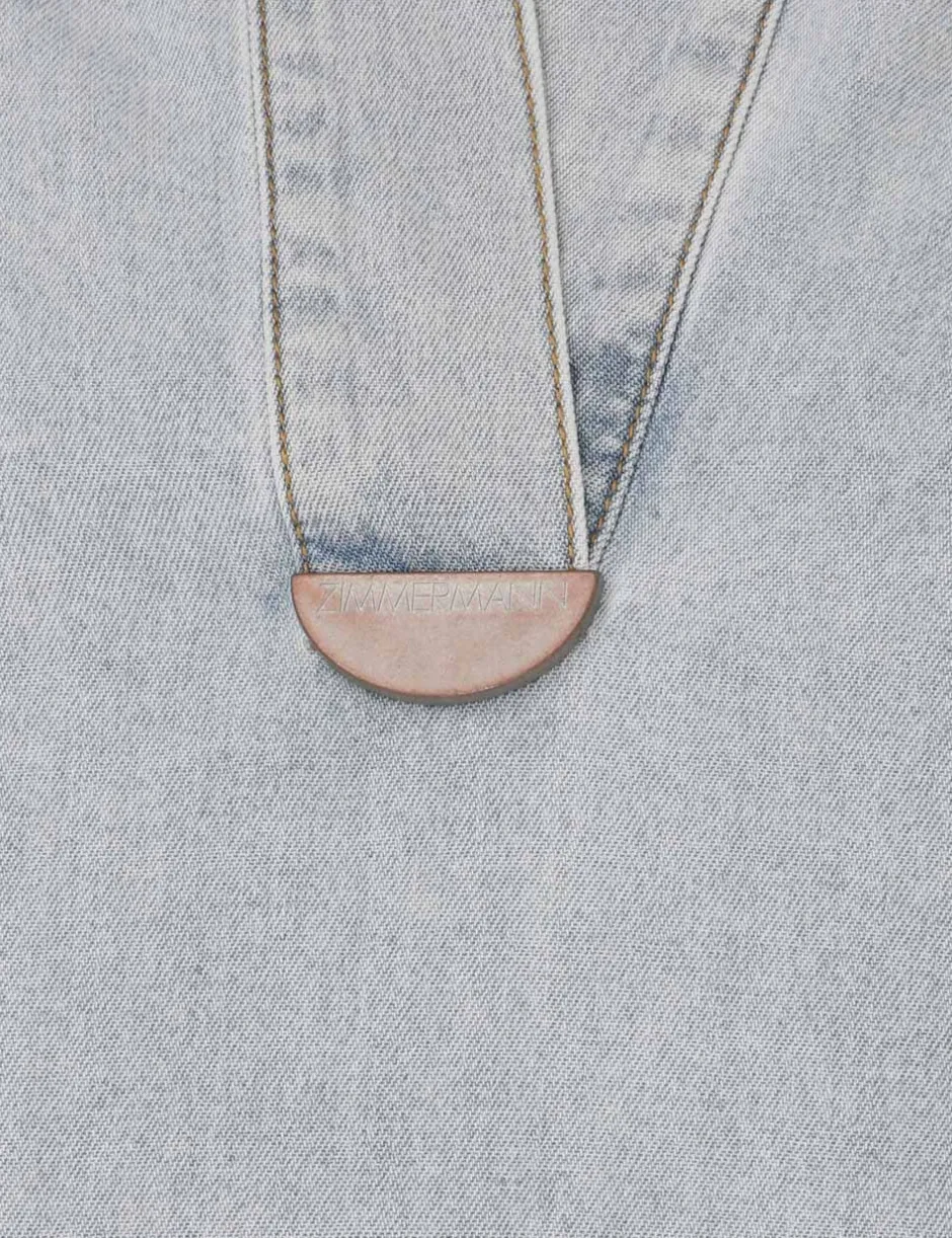 Best ZIMMERMANN August Denim Tunic Dress