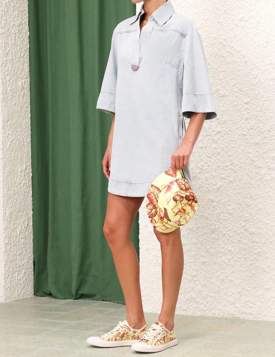 Best ZIMMERMANN August Denim Tunic Dress