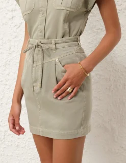 New ZIMMERMANN August Denim Utility Skirt