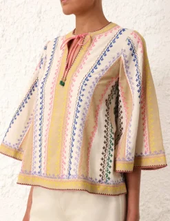 Clearance ZIMMERMANN August Embroidered Top
