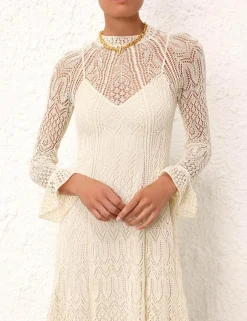 New ZIMMERMANN August Lace Knit Dress