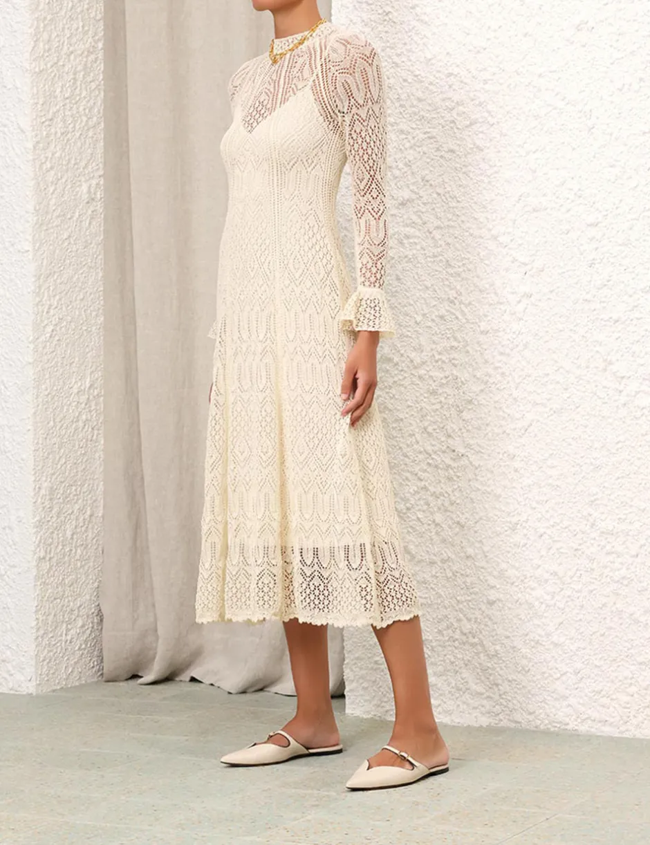 Clearance ZIMMERMANN August Lace Knit Dress