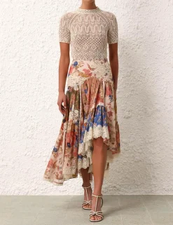 Discount ZIMMERMANN August Lace Knit Tee