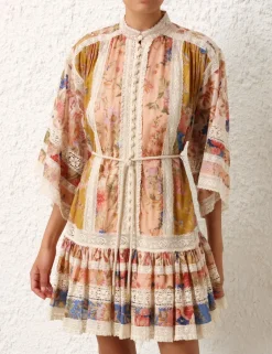 Online ZIMMERMANN August Lace Trimmed Mini Dress