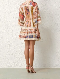 Online ZIMMERMANN August Lace Trimmed Mini Dress