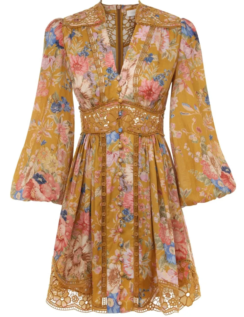 Hot ZIMMERMANN August Plunge Mini Dress