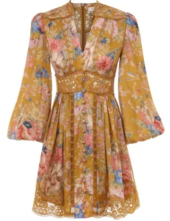 Discount ZIMMERMANN August Plunge Mini Dress
