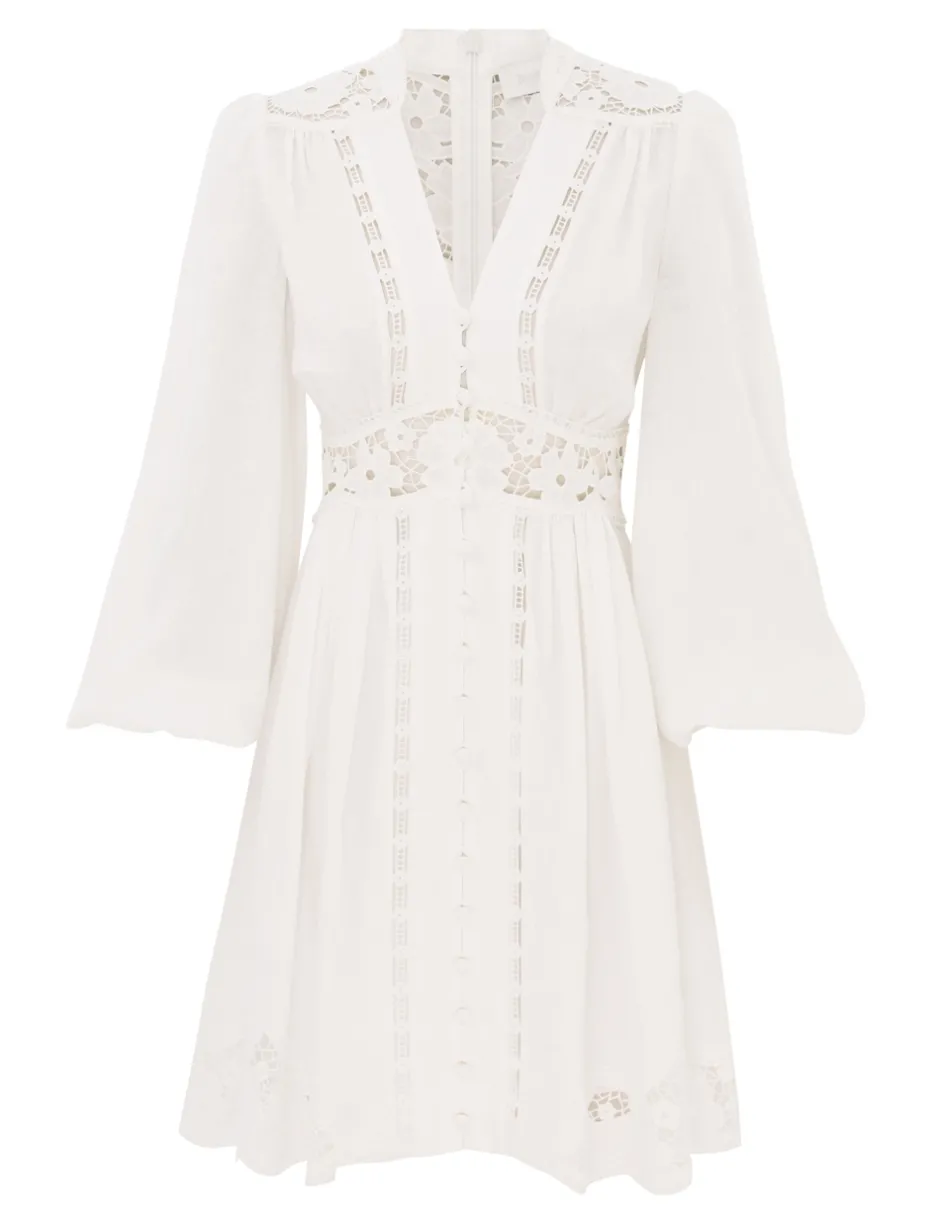 ZIMMERMANN August Plunge Mini Dress