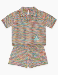 New ZIMMERMANN August Textured Knit Polo