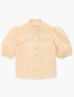 New ZIMMERMANN August Utility Denim Top
