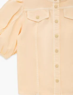 New ZIMMERMANN August Utility Denim Top