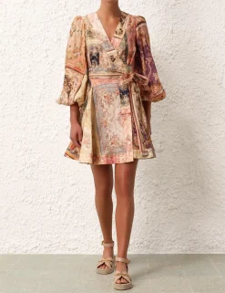 New ZIMMERMANN August Wrap Mini Dress