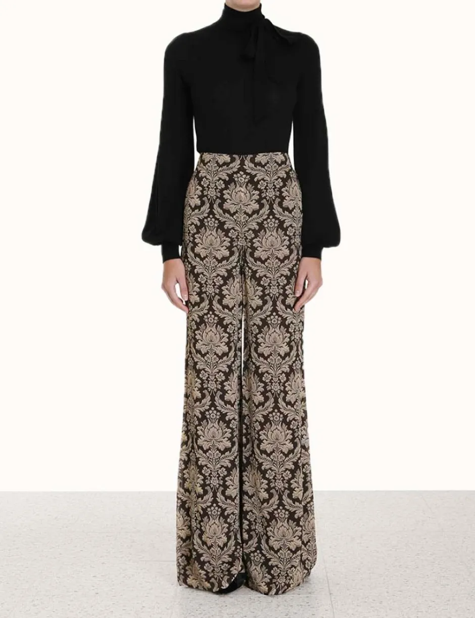 Outlet ZIMMERMANN Blouson Tie-Neck Sweater