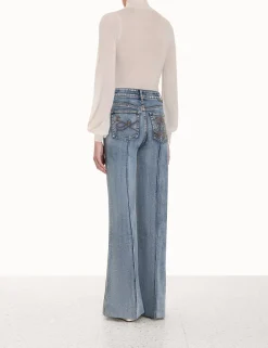 Discount ZIMMERMANN Blouson Tie-Neck Sweater