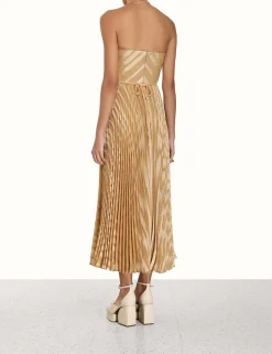 New ZIMMERMANN Burnout Pleated Dress