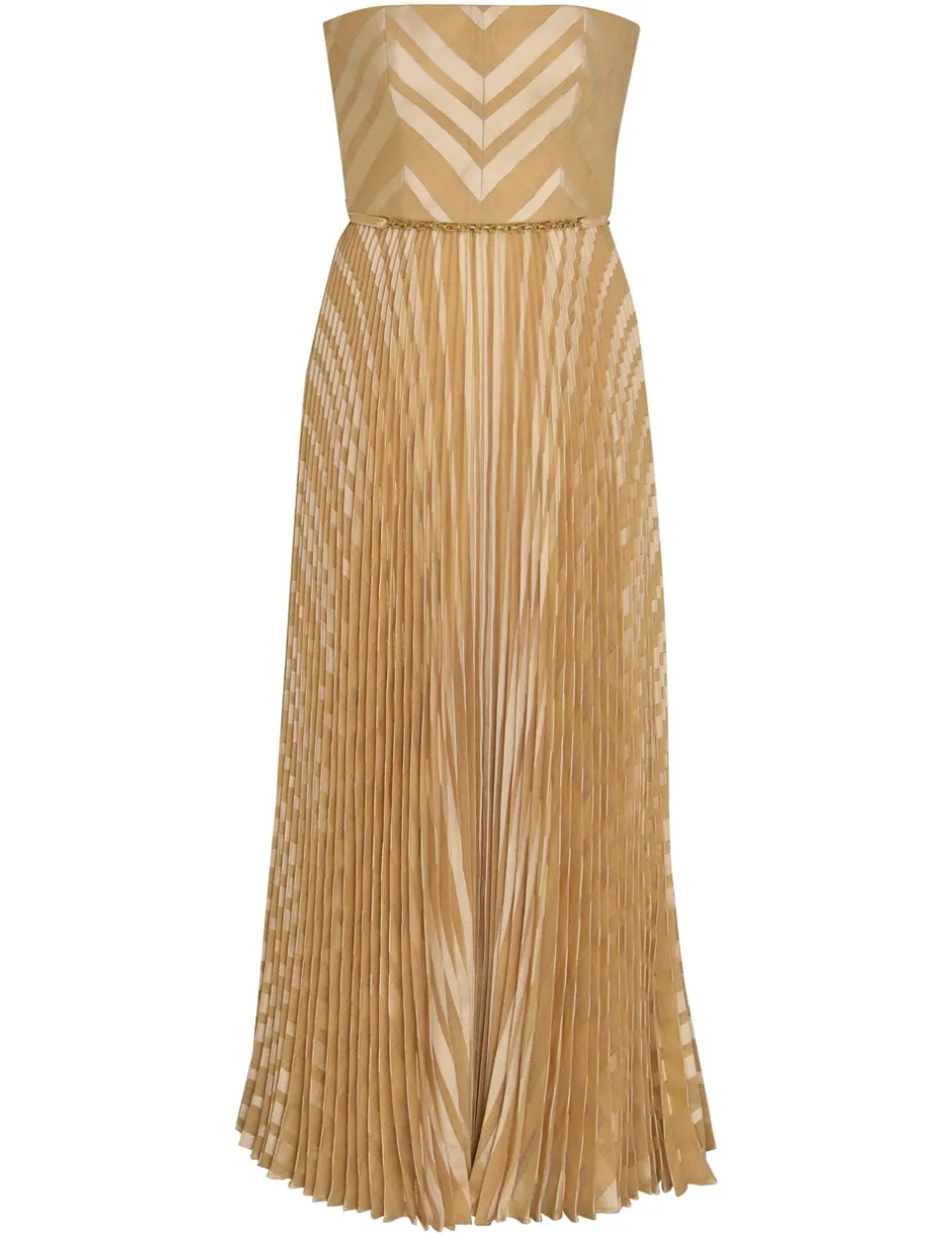Sale ZIMMERMANN Burnout Pleated Dress